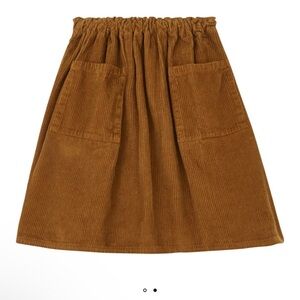THE SIMPLE FOLK Cotton Corduroy Pockets Skirt | Rust